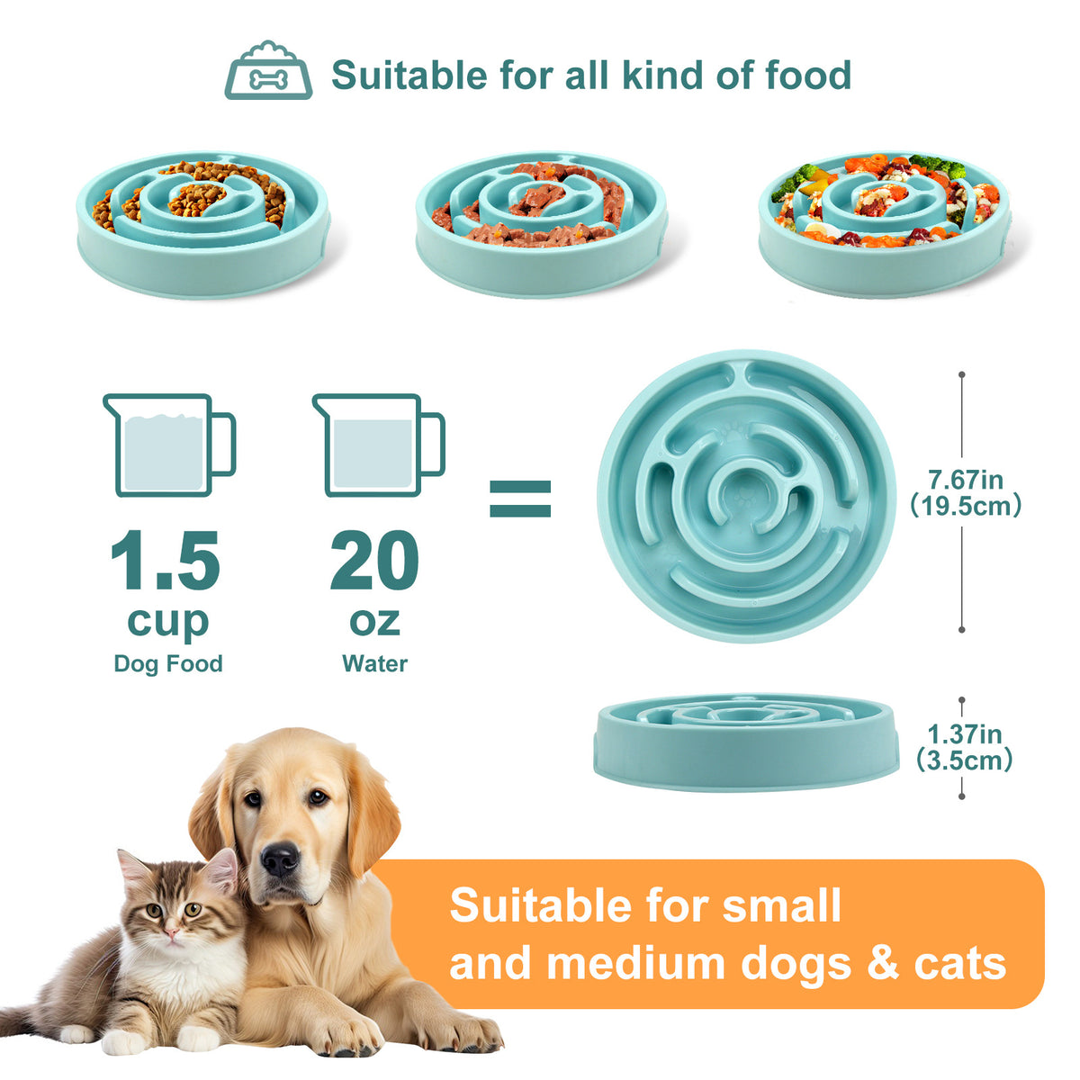 Maze Slow-Feeder Dog Bowl