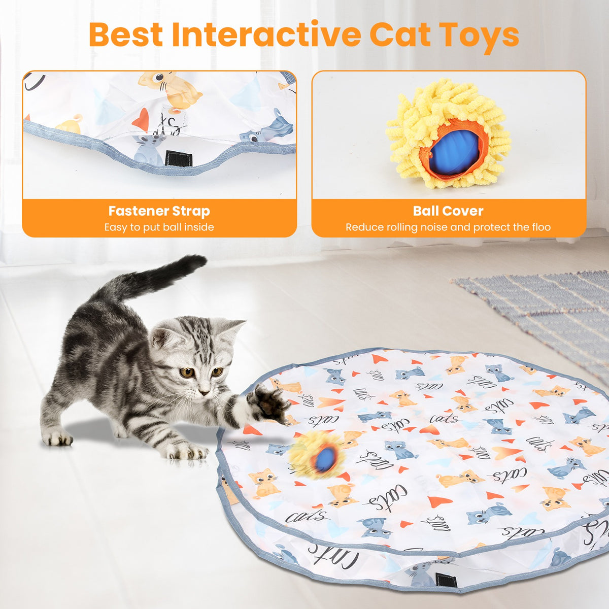 Hide-and-Seek Rolling Cat Toy