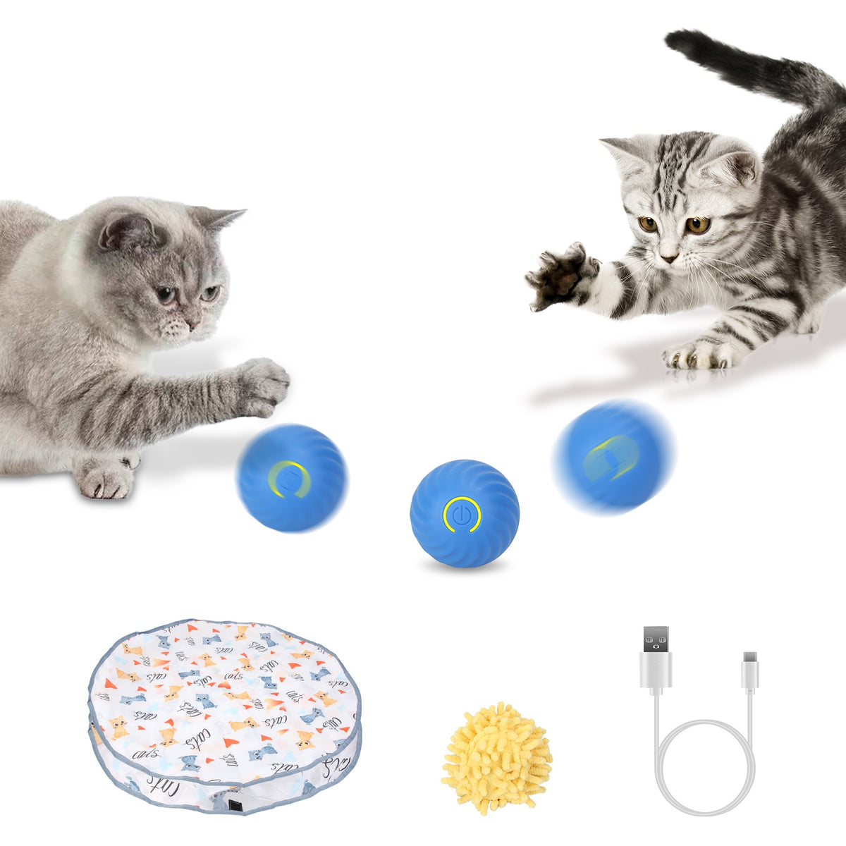 Hide-and-Seek Rolling Cat Toy